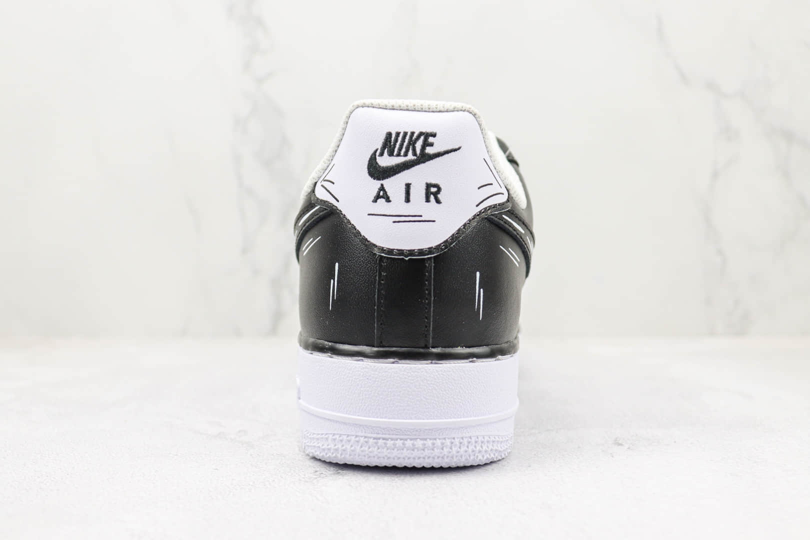 耐克Nike Air Force 1 '07 Low纯原版本低帮空军一号二次元黑色涂鸦板鞋 耐克空军一号校园板鞋 货号：CW2288-218