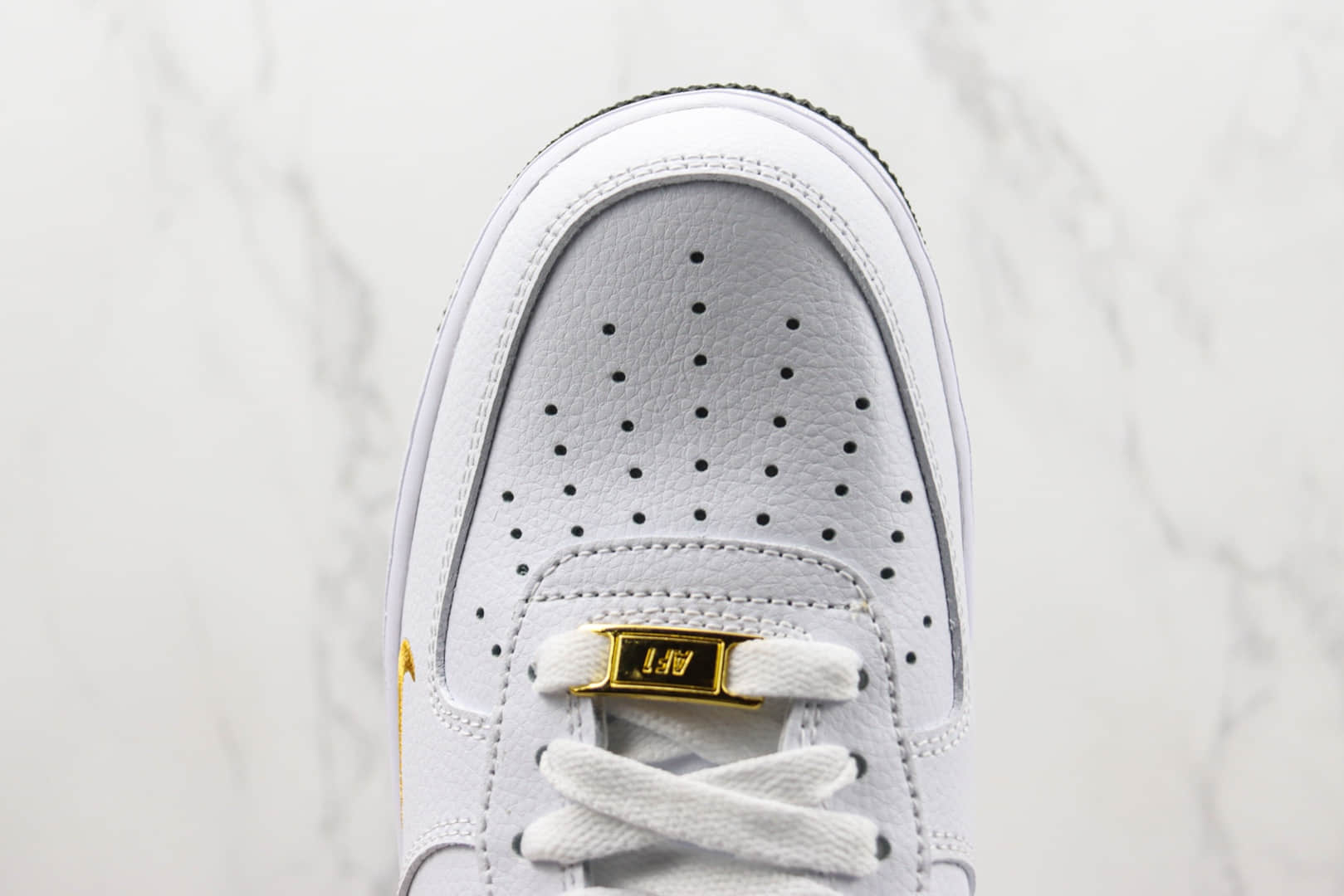 耐克Nike Air Force 1 Low纯原版本低帮空军一号40周年白黑金钩板鞋 莆田天花板AF1系列 货号：DD1225-001