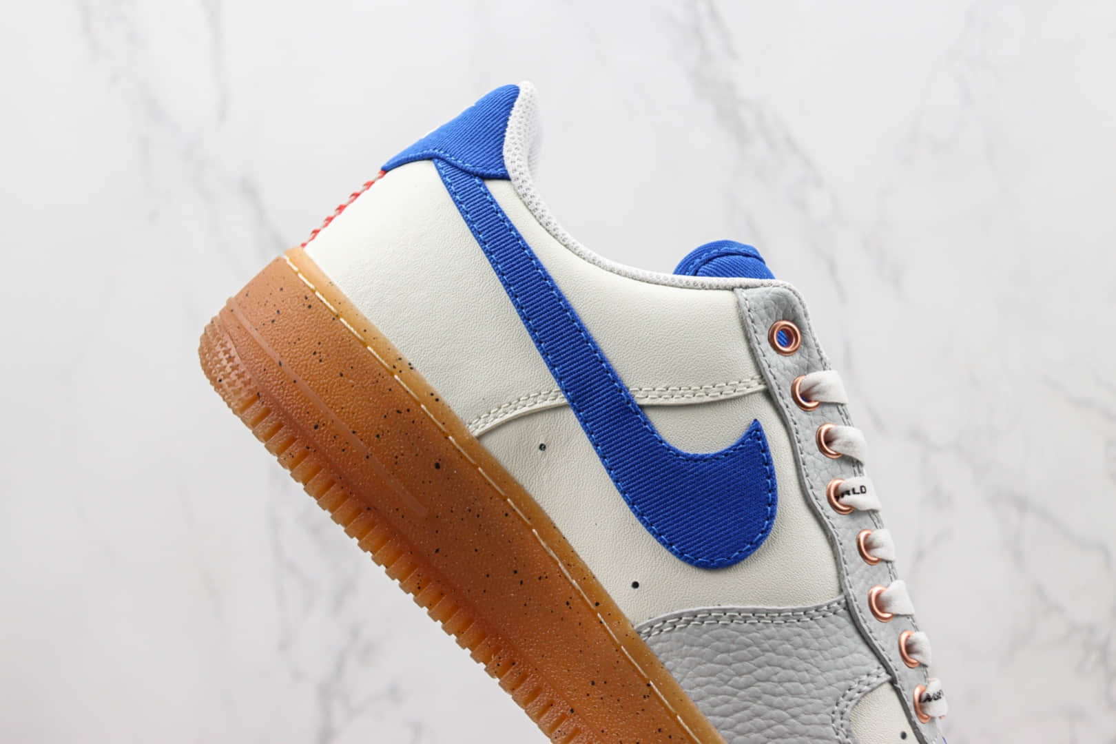耐克Nike Air Force 1纯原版本低帮空军一号白灰蓝板鞋 莆田天花板AF1系列 货号：FN1868-100