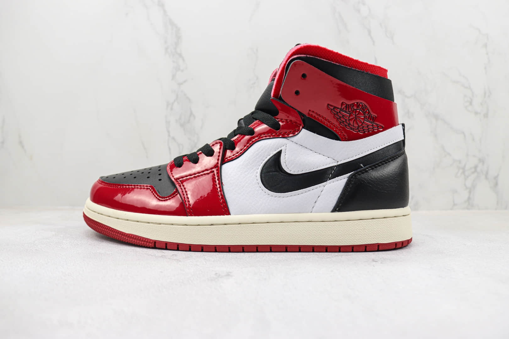 乔丹Air Jordan 1 High Zoom Air CMFT纯原版本高帮AJ1英雄联盟黑白红篮球鞋 莆田天花板AJ1系列 货号：CT0979-610