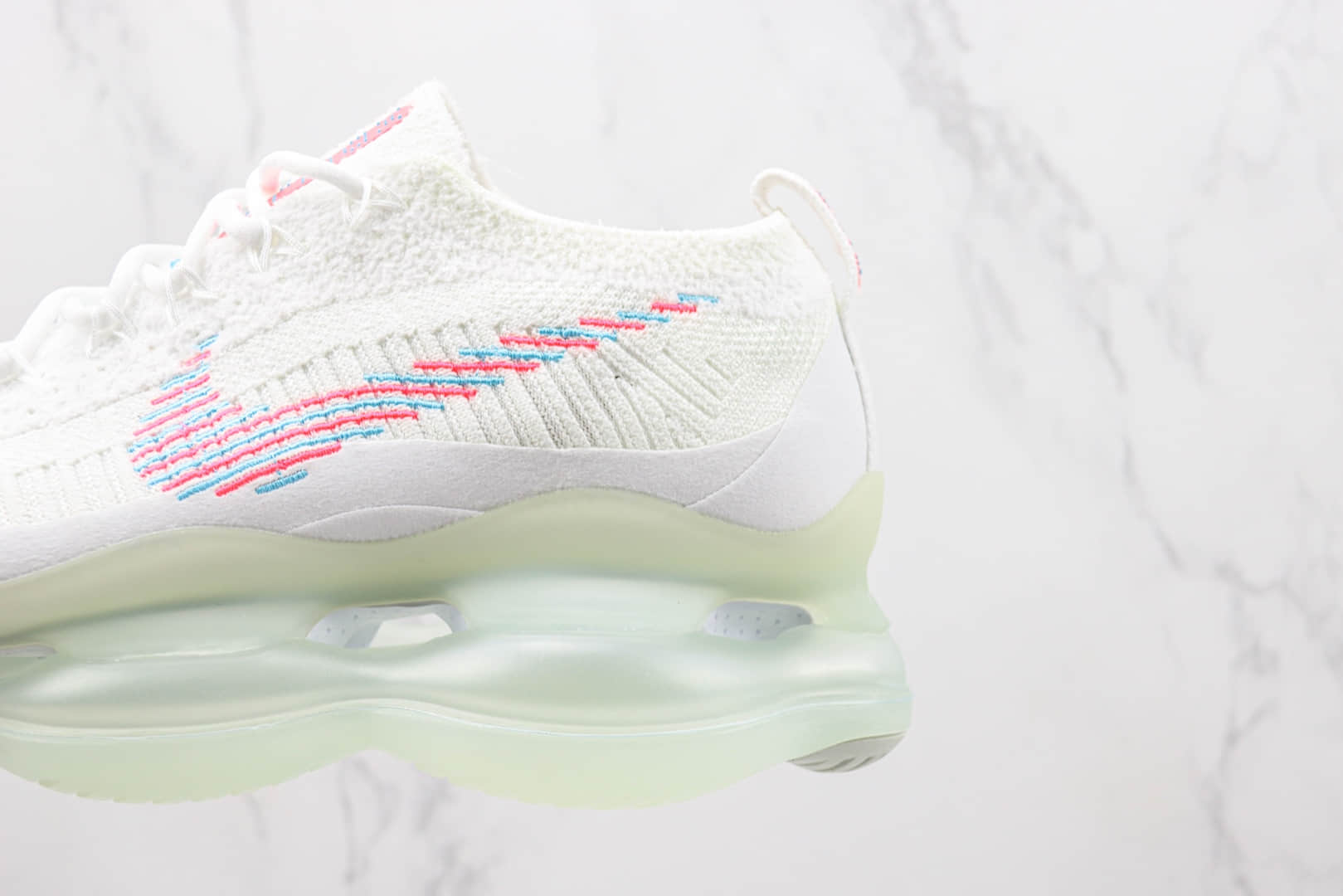 耐克Nike Air Max Scorpion FK纯原版本白粉蓝大气垫增高跑鞋 莆田耐克货源 货号：DV7402-100