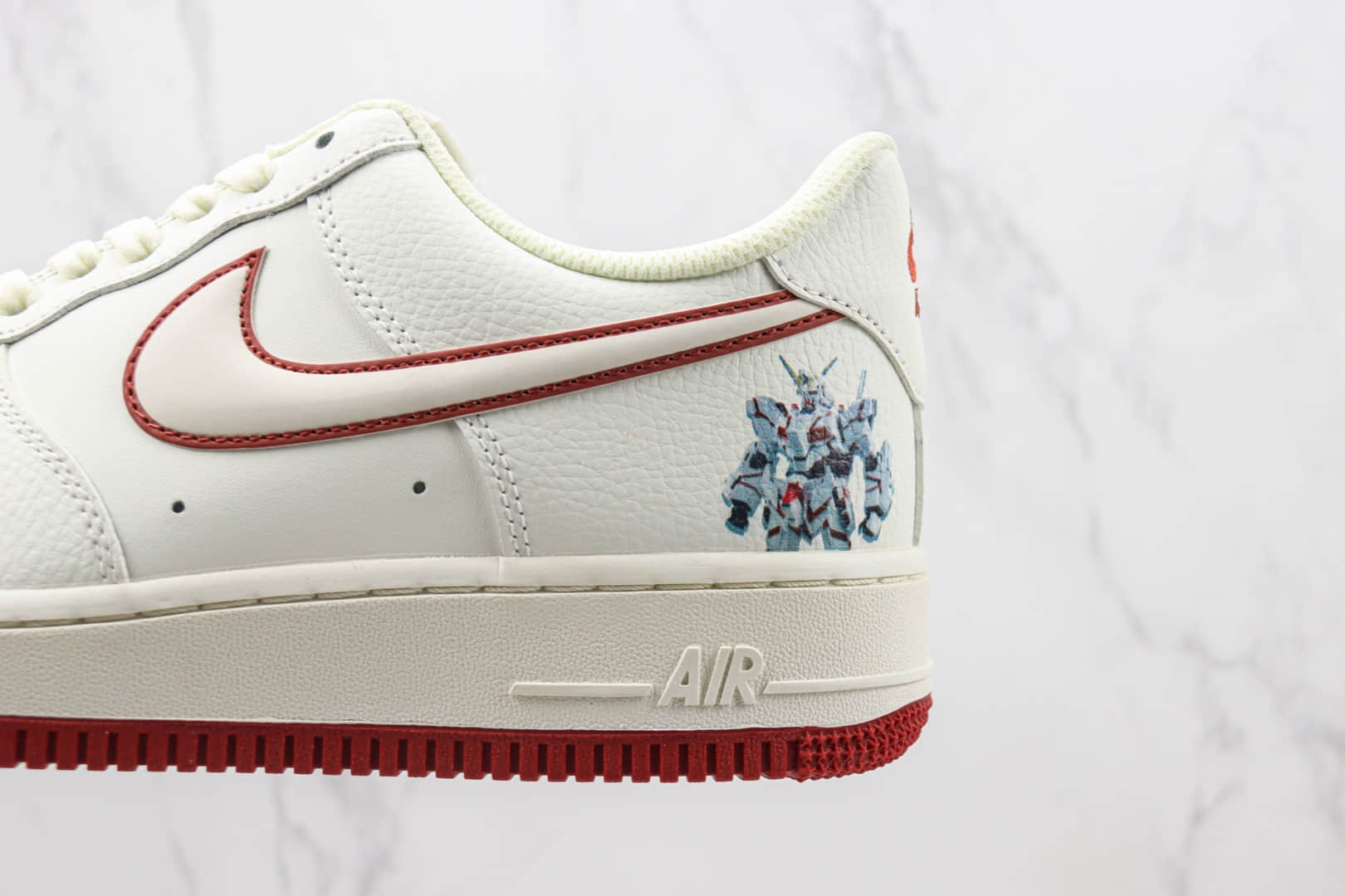 耐克Nike Air Force 1 Low '07纯原版本低帮空军一号高达主题米白红色板鞋 莆田天花板AF1系列 货号：KK1256-658