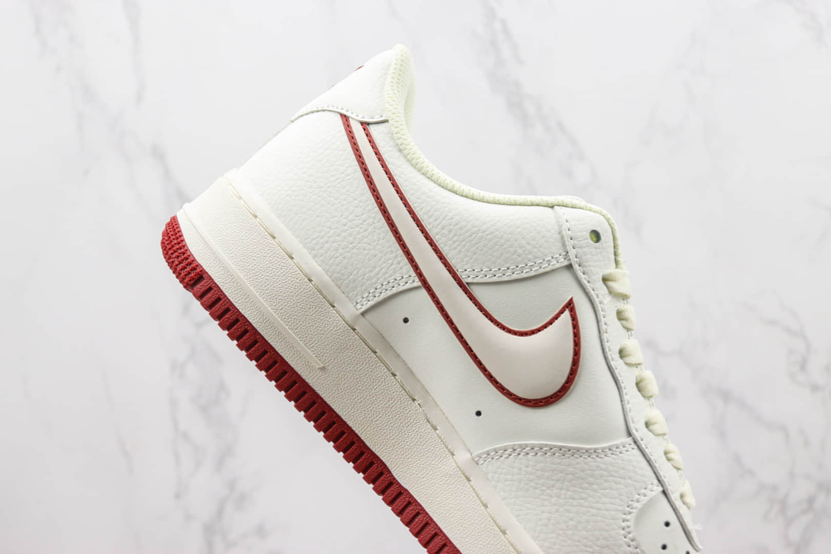 耐克Nike Air Force 1 Low '07纯原版本低帮空军一号高达主题米白红色板鞋 莆田天花板AF1系列 货号：KK1256-658