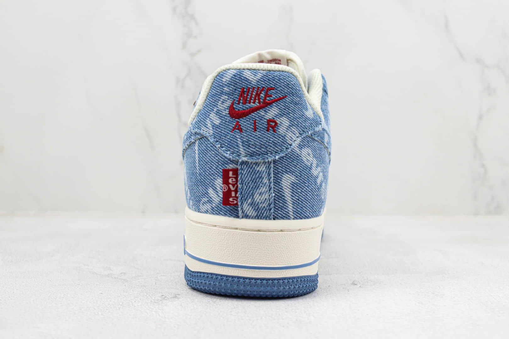 耐克Levi's × Nike Air Force 1 Low纯原版本李维斯联名空军一号牛仔拼接板鞋 莆田天花板AF1系列 货号：VT5698-568