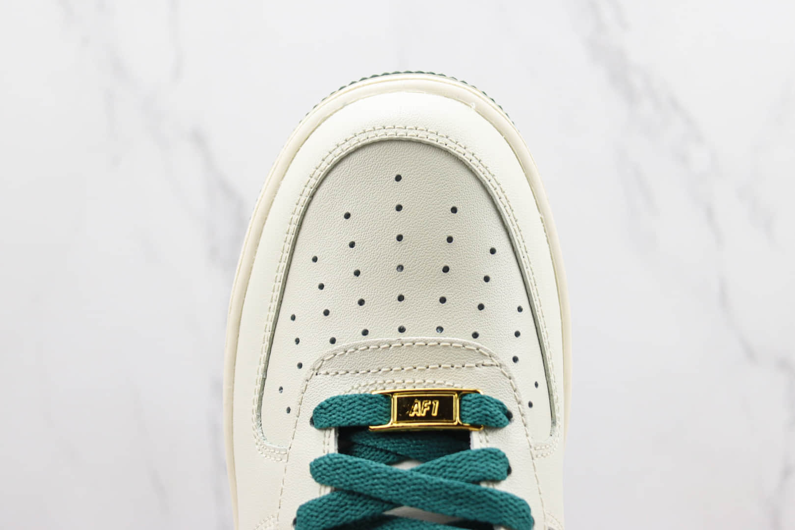 耐克Nike Air Force 1 '07 Low纯原版本空军一号低帮白墨绿色板鞋 莆田天花板AF1系列 货号：SP0758-027