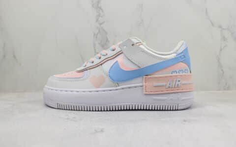 耐克Nike Air Force 1 '07 Low纯原版本低帮空军一号马卡龙情人节爱心配色板鞋 莆田空军一号全系列 货号：CI0919117