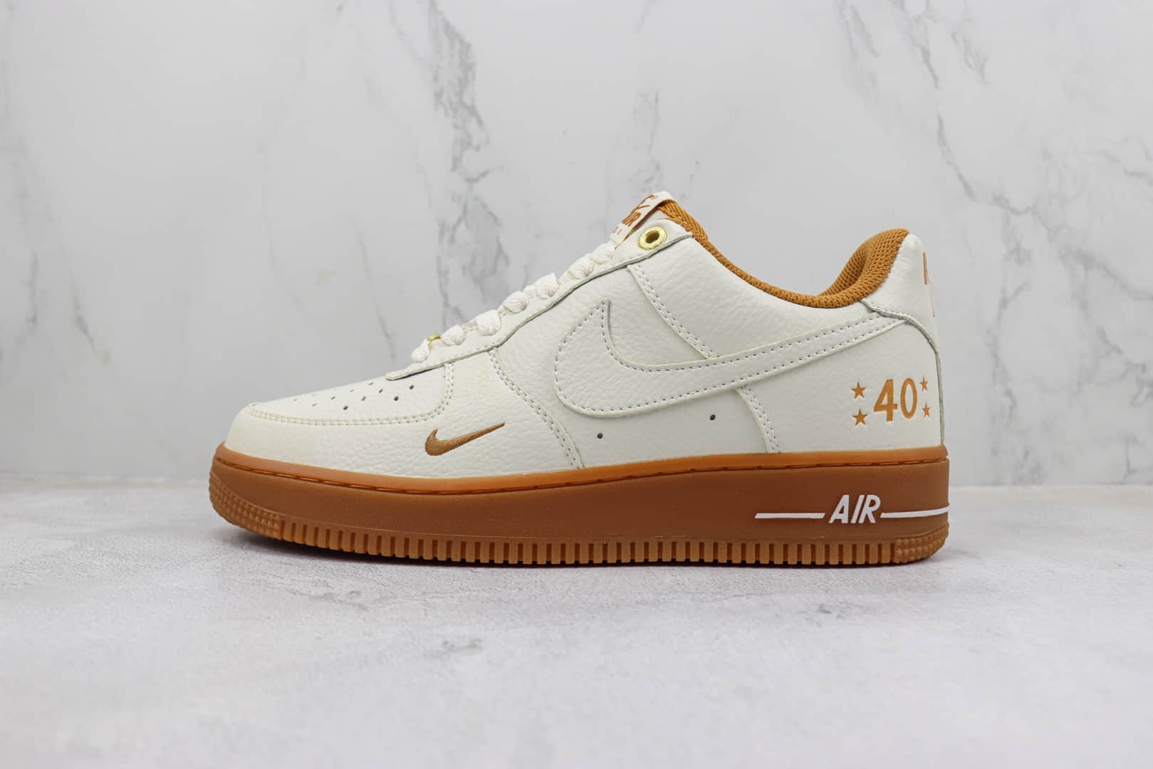 耐克Nike Air Force 1 '07 Low纯原版本空军一号40周年纪念复古焦糖板鞋 莆田天花板AF1系列 货号：BS9055-742