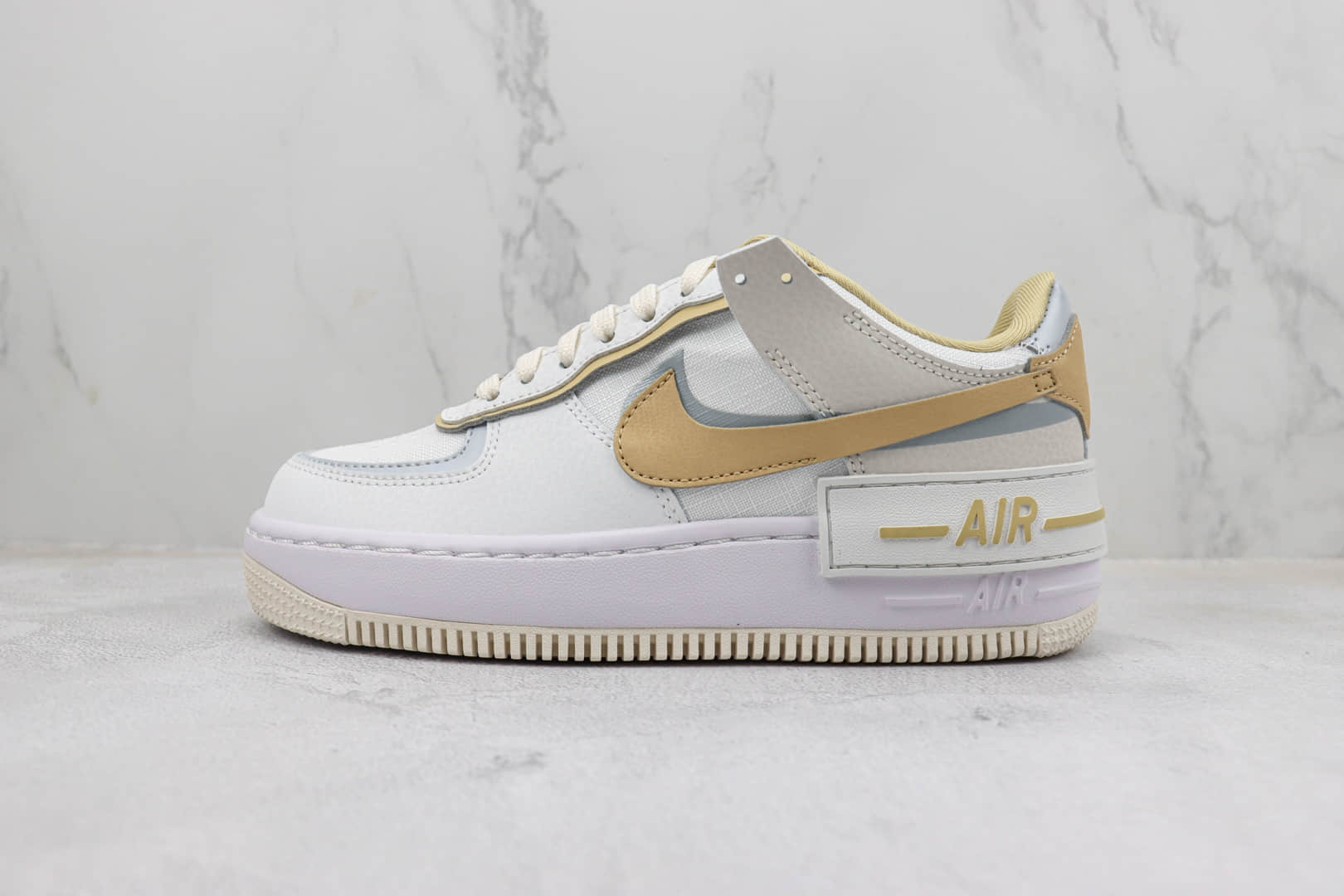 耐克Nike Air Force 1 Shadow纯原版本空军一号马卡龙解构板鞋 莆田复刻耐克 货号：DV7449-100