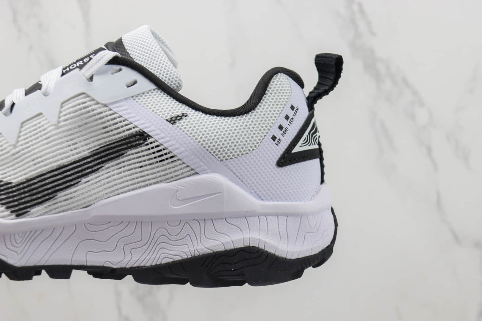 耐克Nike Wildhorse 8 Trail纯原版本野马8代白黑色越野跑鞋 莆田耐克货源 货号：DR2689-003