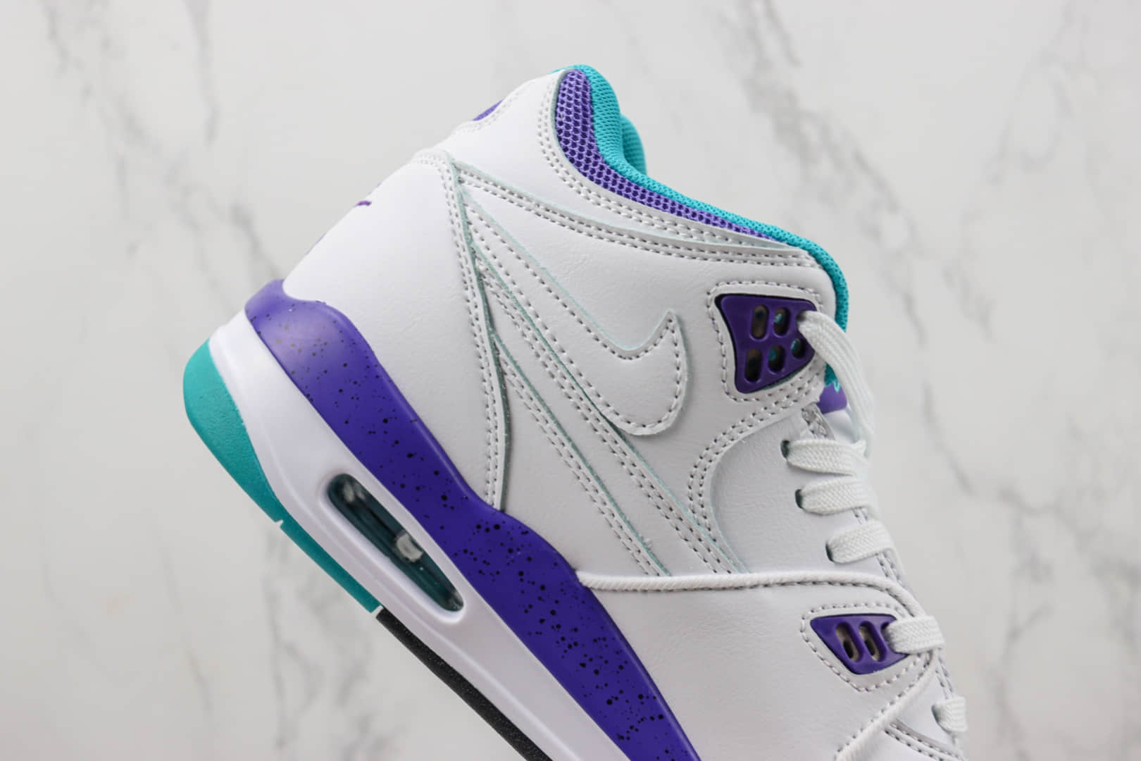 耐克Nike Air Flight 89纯原版本白蓝紫色篮球鞋 莆田复刻耐克 货号：306252-113