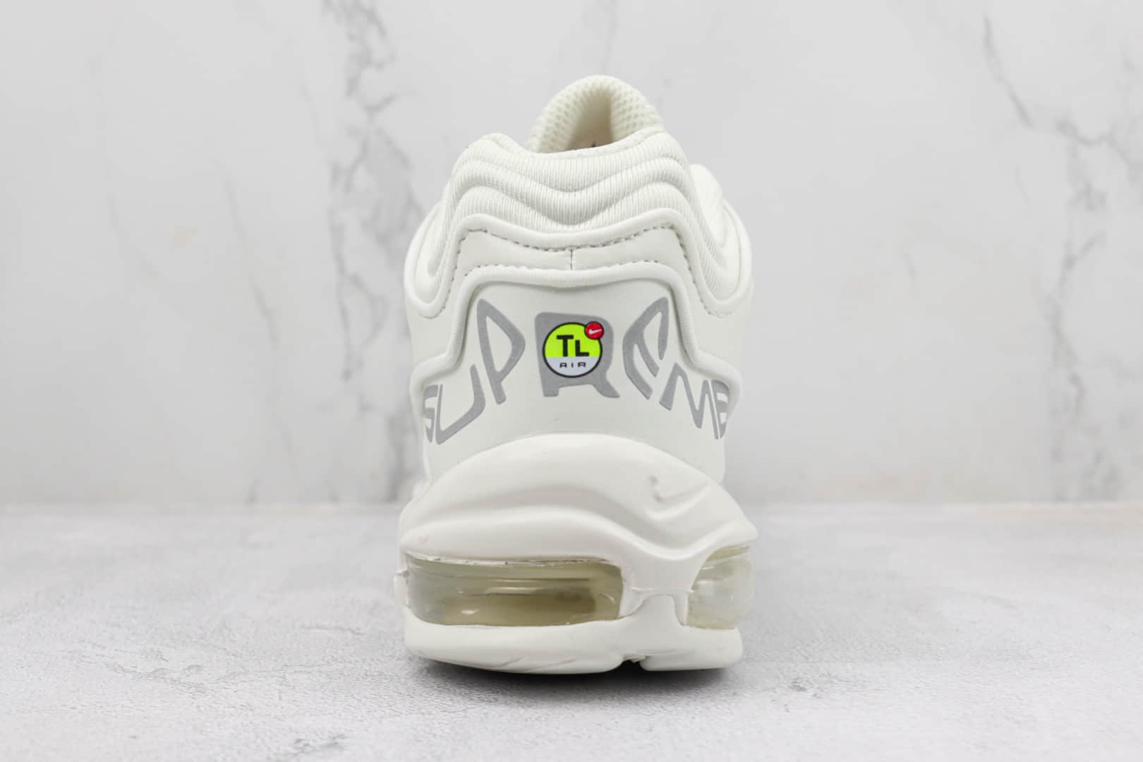 耐克Supreme x Nike Air Max 98 TL纯原版本Supreme联名Max98白色全掌气垫跑鞋 莆田耐克工厂 货号：DR1033-100
