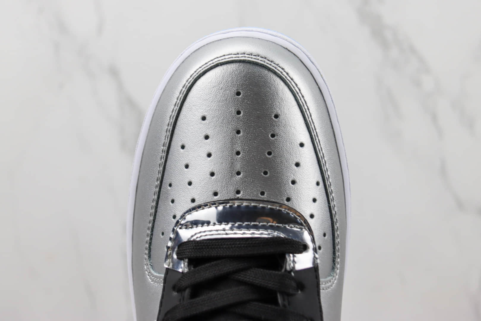 耐克Nike Air Force 1 Low纯原版本空军一号低帮AF1银黑色休闲板鞋 莆田耐克工厂 货号：DX6764-001