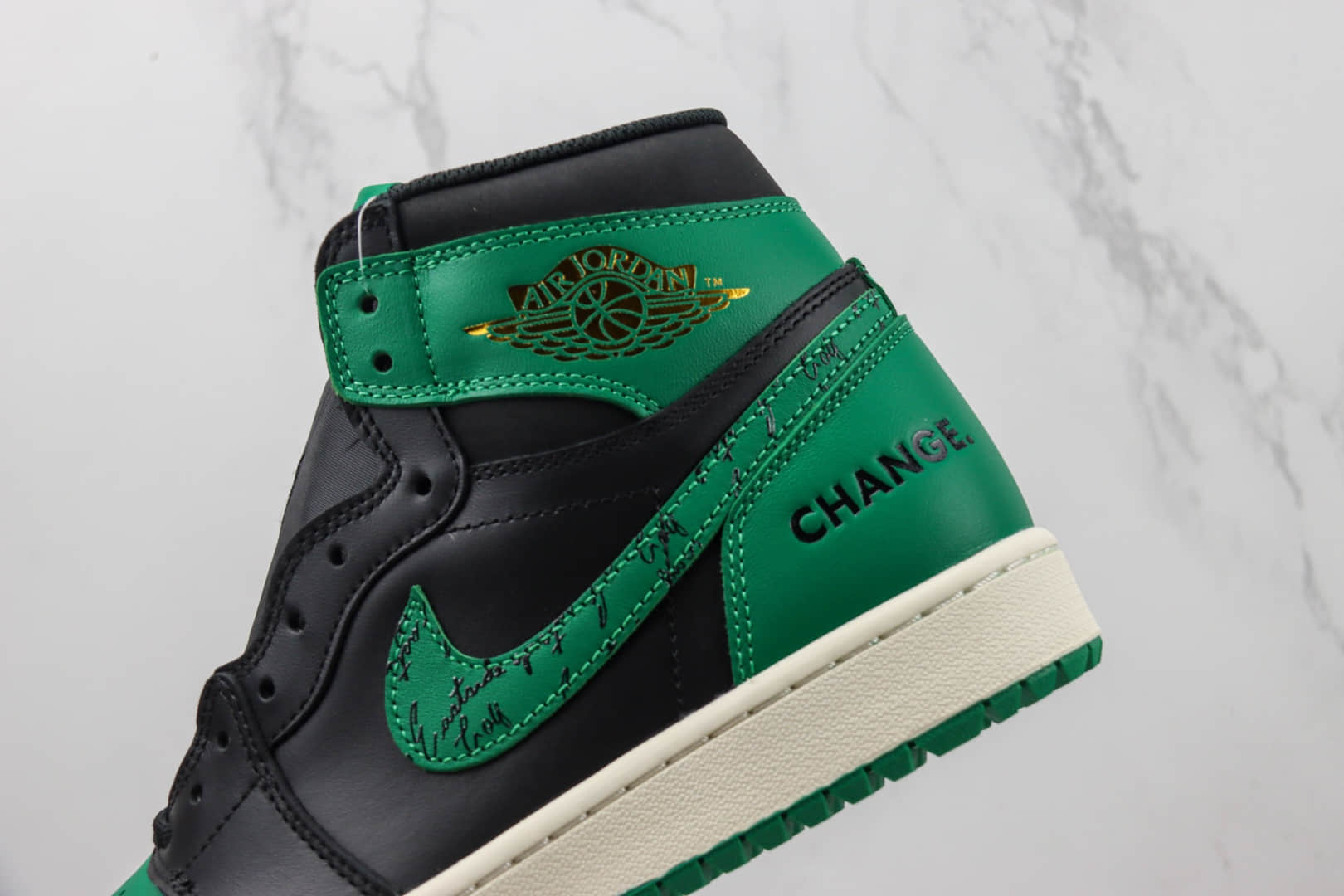 乔丹Eastside Golf x Air Jordan 1 High Golf “1961”纯原版本高帮AJ1黑绿色高尔夫联名篮球鞋 莆田天花板AJ1系列 货号：FJ0849-001