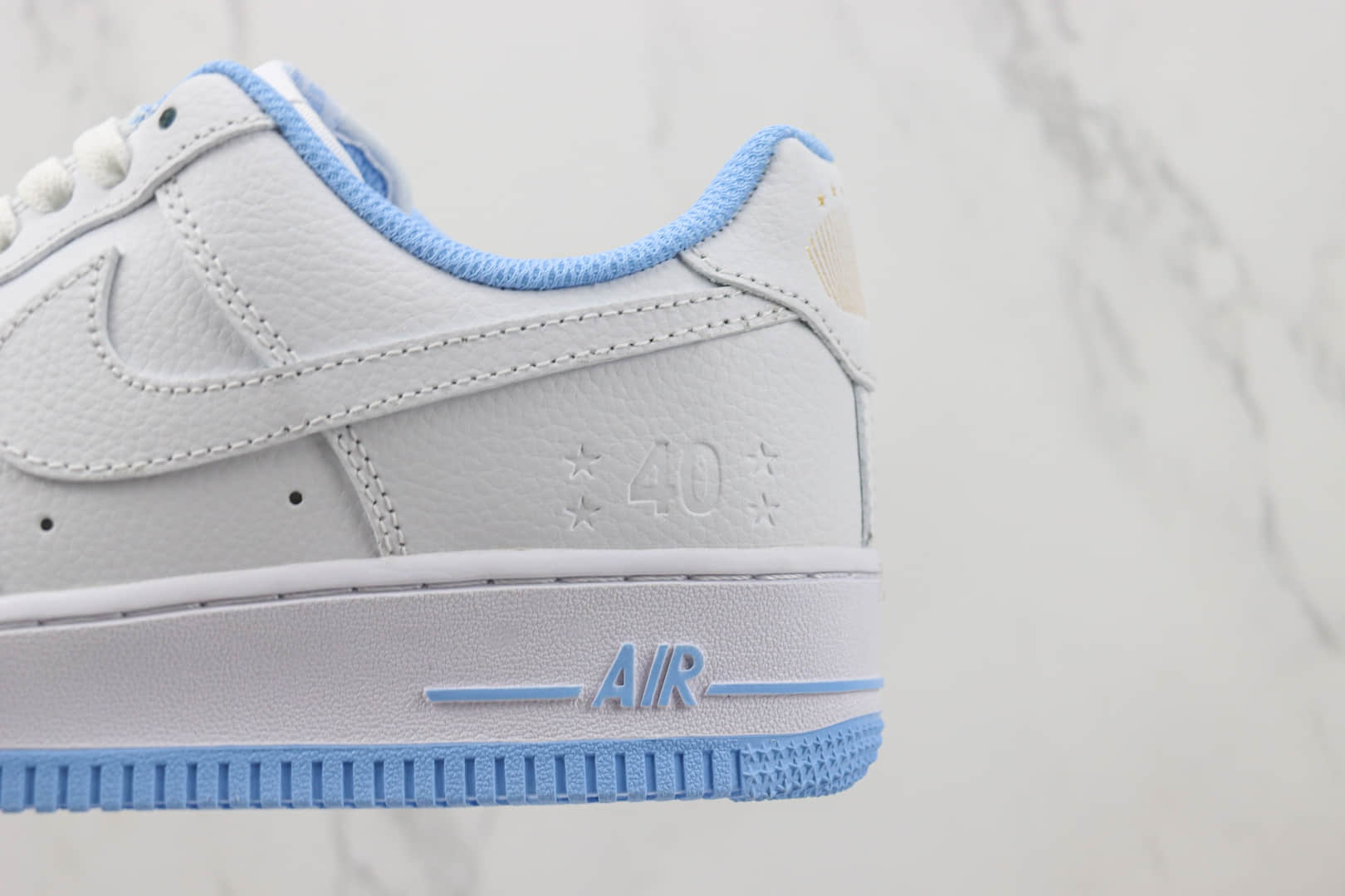 耐克Nike Air Force 1 Low纯原版本空军一号低帮AF1白蓝色40周年纪念板鞋 莆田天花板AF1 货号：DD1225-003