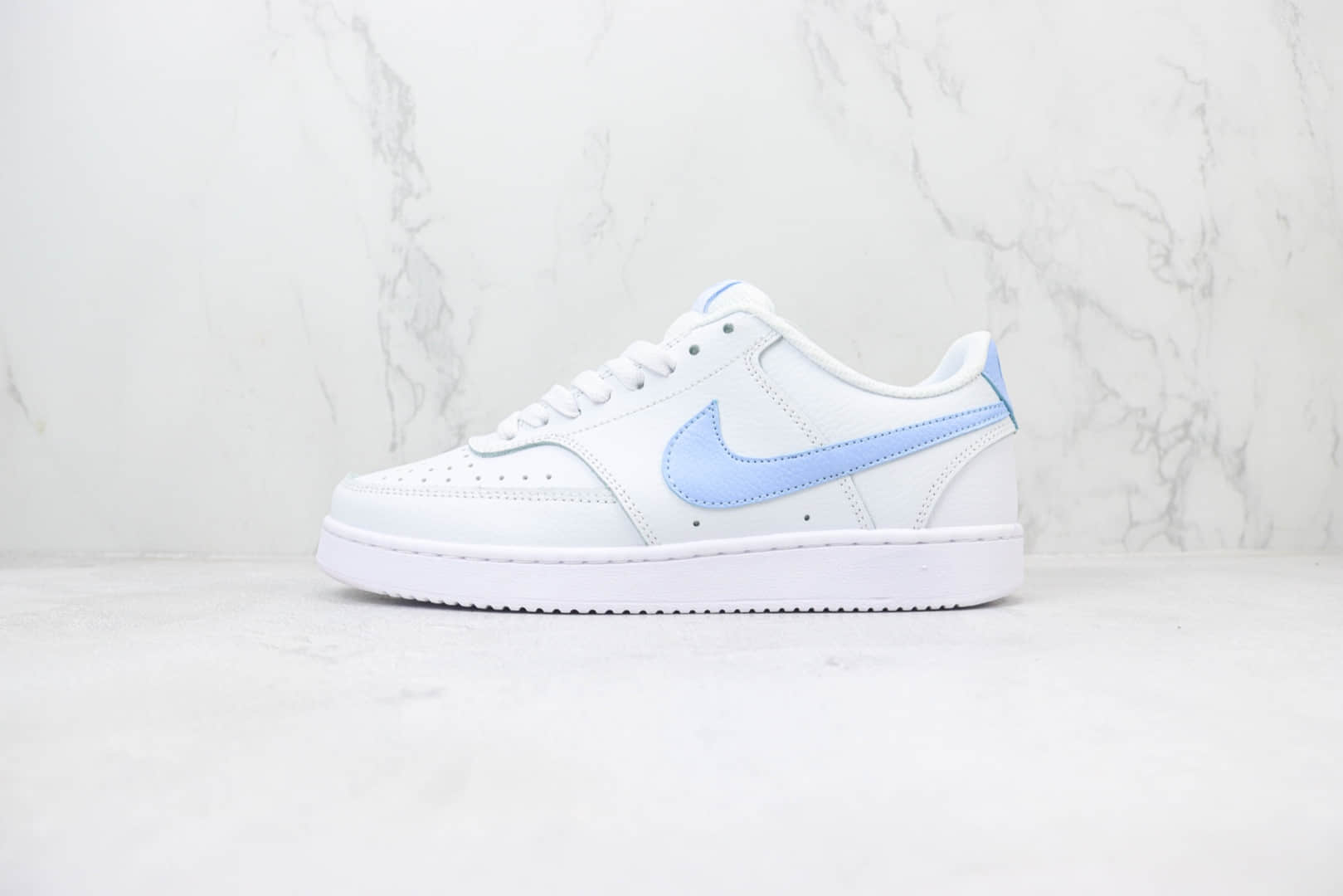 耐克Nike Court Vision Low纯原版本小空军白蓝色板鞋 莆田耐克工厂 货号：CD5434-115