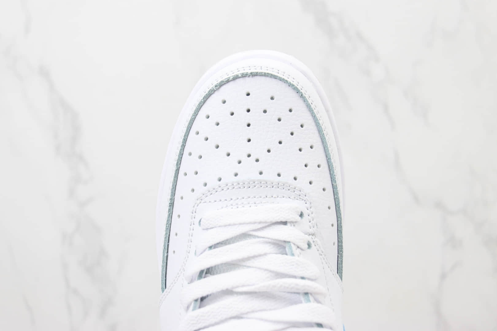 耐克Nike Court Vision Low纯原版本小空军白蓝色板鞋 莆田耐克工厂 货号：CD5434-115