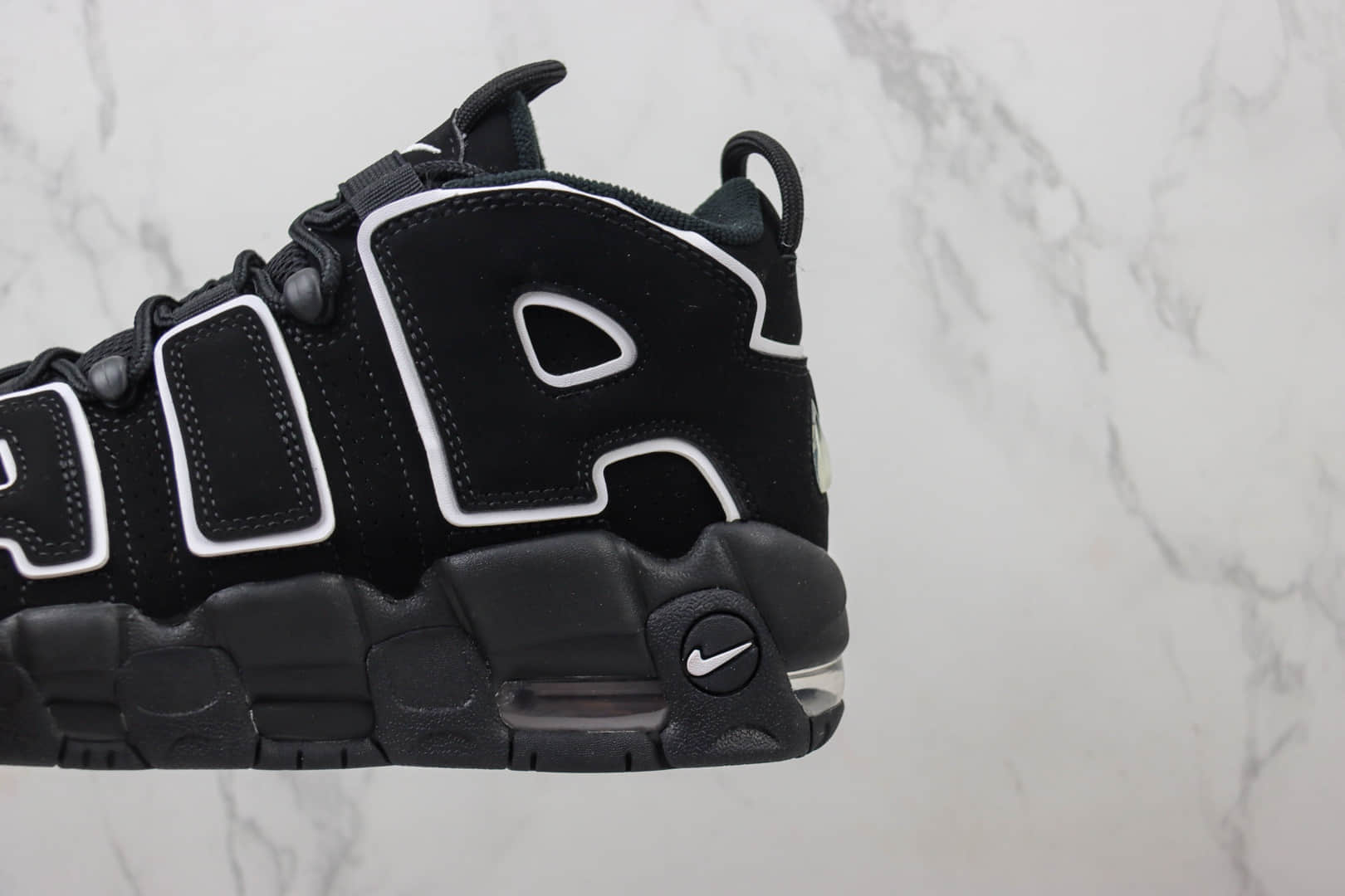 耐克Nike Air More Uptempo纯原版本皮蓬大AIR黑色复古篮球鞋 莆田耐克工厂 货号：414962-002