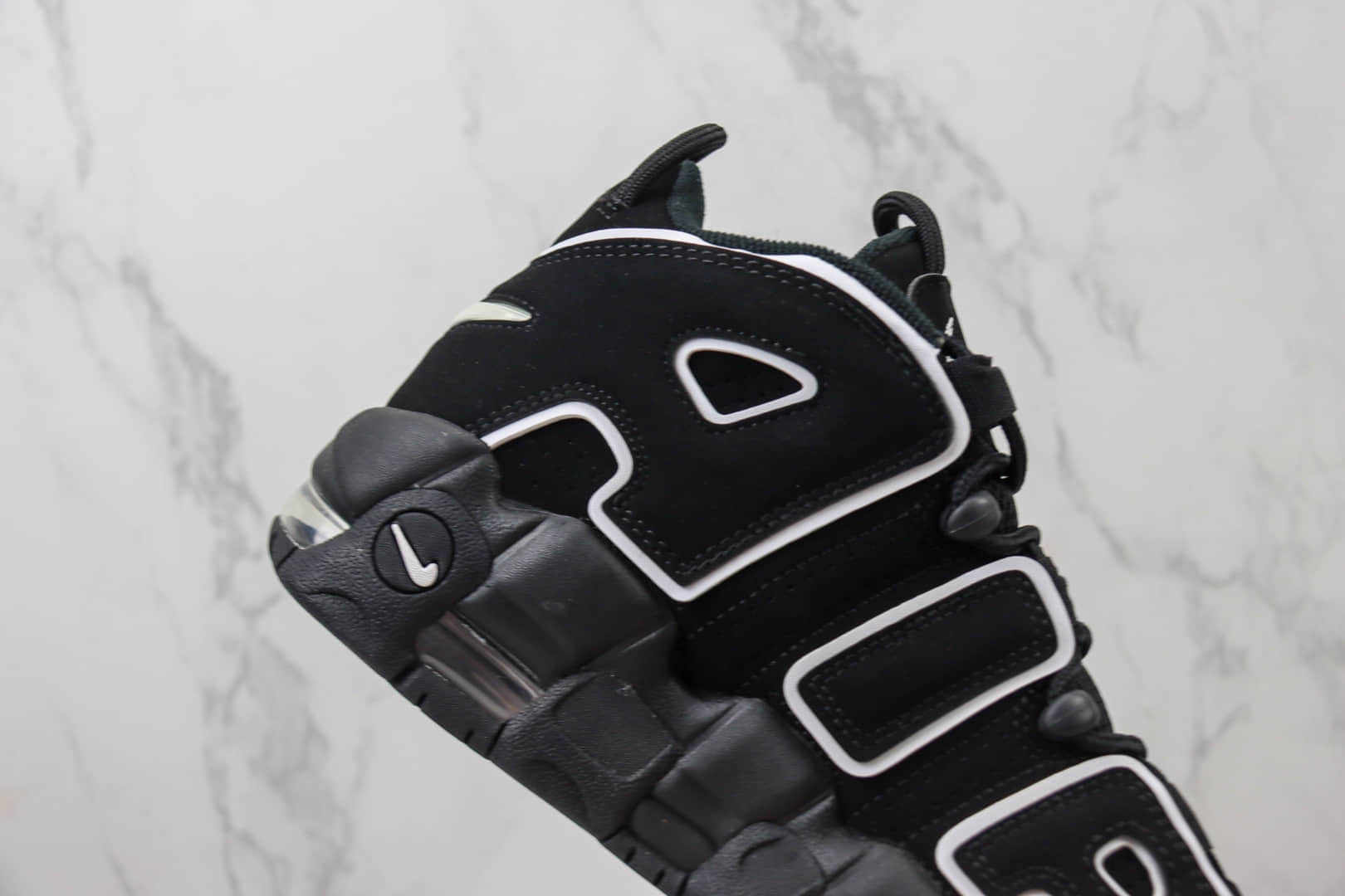 耐克Nike Air More Uptempo纯原版本皮蓬大AIR黑色复古篮球鞋 莆田耐克工厂 货号：414962-002