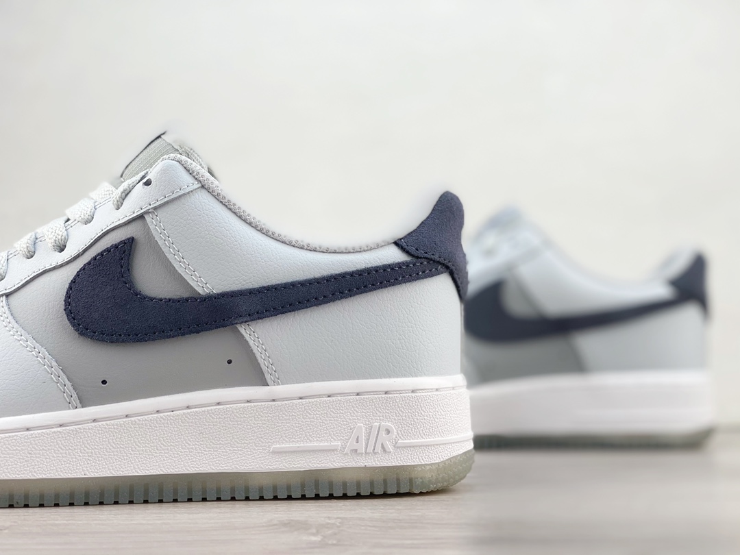 耐克Nike Air Force 1'07 Low纯原版本空军一号低帮AF1浅烟灰深灰勾板鞋 莆田耐克工厂 货号：FJ4170-001