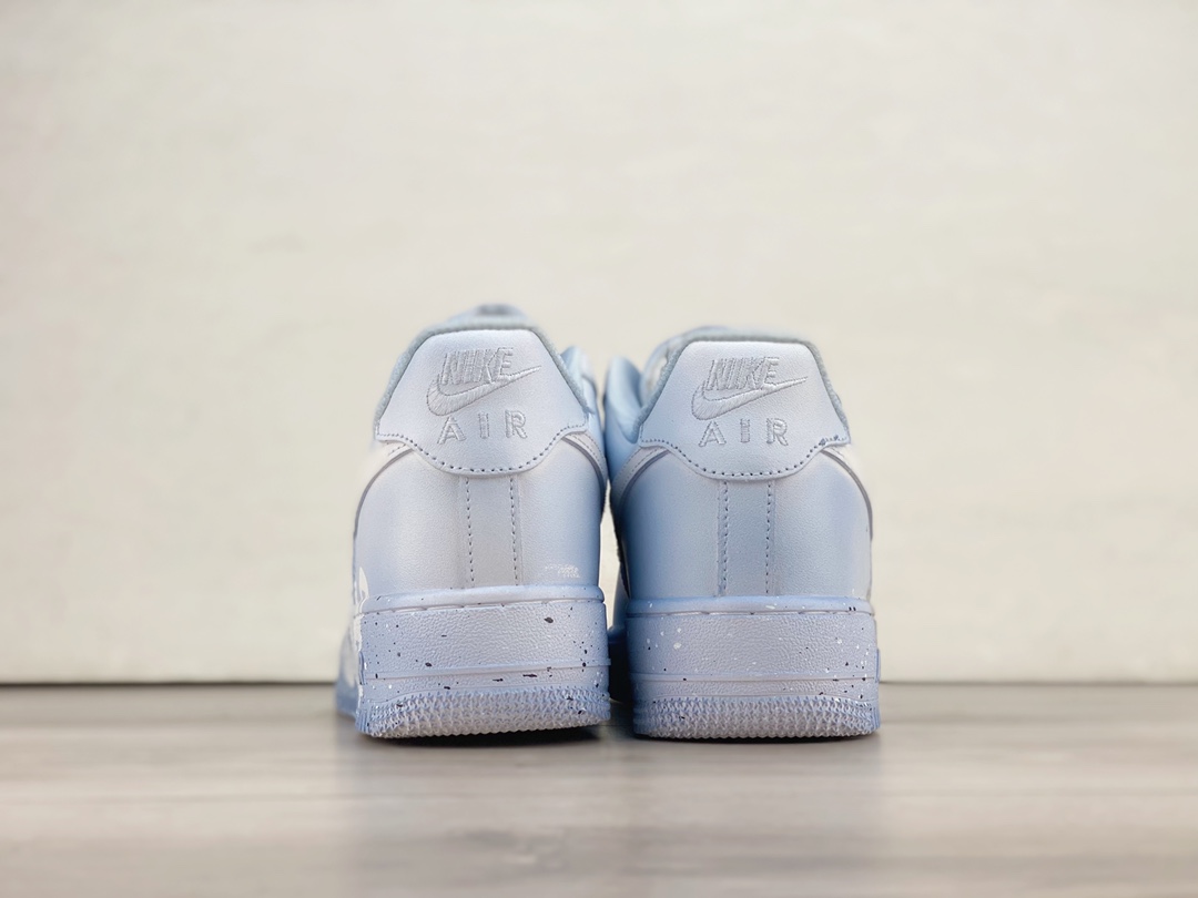 耐克Nike Air Force 1 Low纯原版本空军一号低帮AF1暴风雪蓝白字母涂鸦板鞋 莆田耐克代理 货号：315122-111