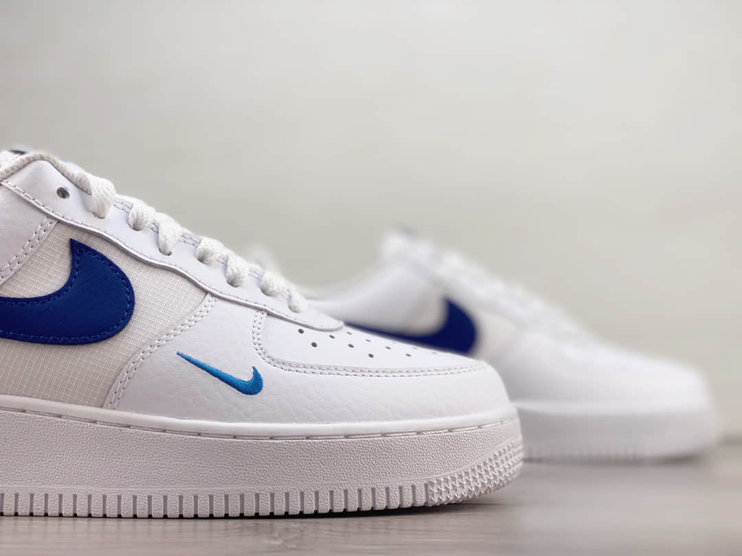 耐克Nike Air Force 1’07 Low纯原版本空军一号AF1白蓝低帮机能板鞋 莆田耐克代理 货号：HF3836-100