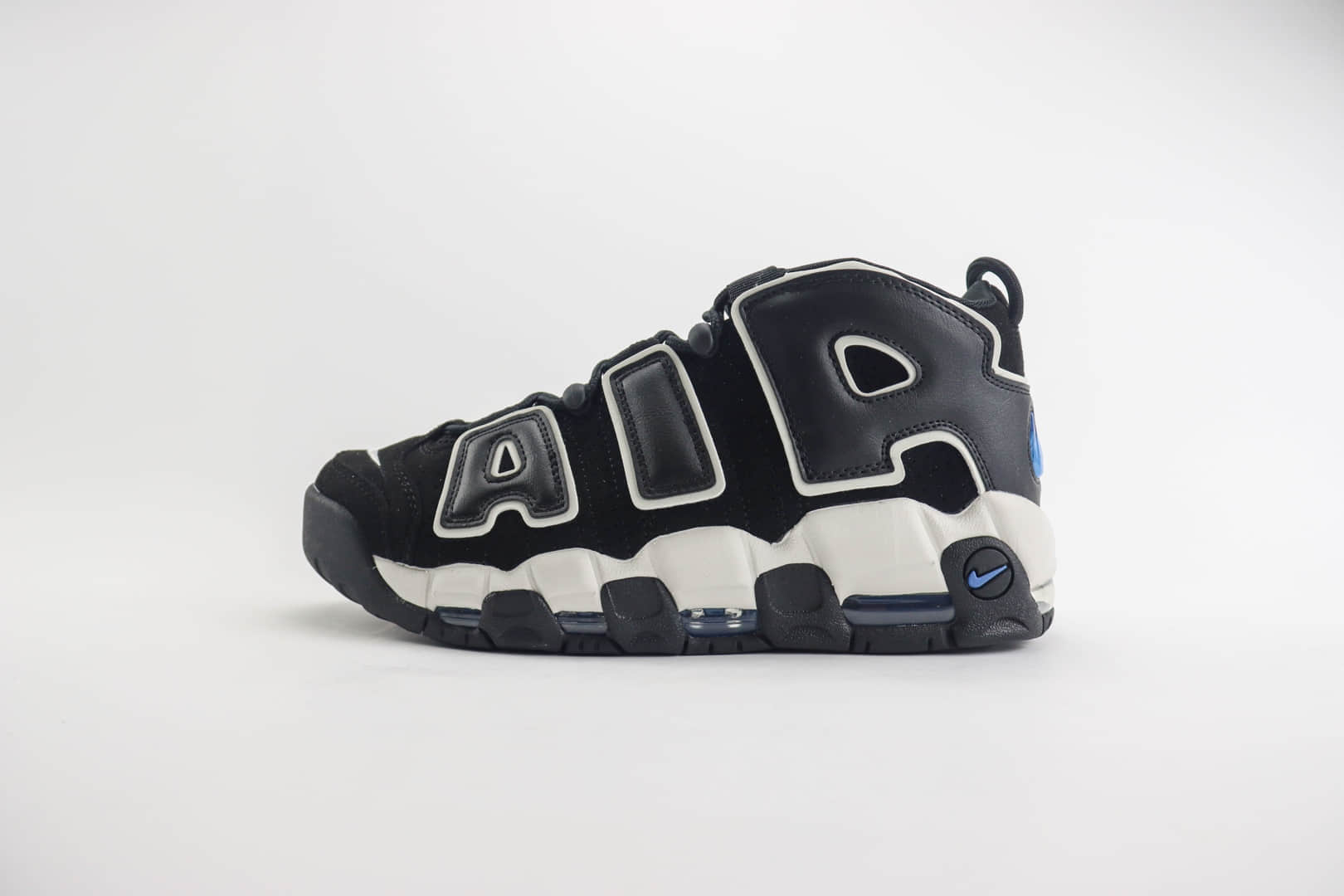 耐克Nike Air More Uptempo纯原版本皮蓬大AIR黑白复古篮球鞋 莆田耐克代理 货号：FB8883-001