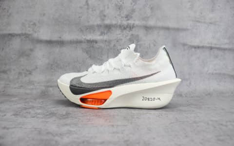 耐克Nike Air Zoom Alphafly NEXT% 3纯原版本马拉松3代白黑橙色跑鞋 莆田耐克货源 货号：FD8356-100