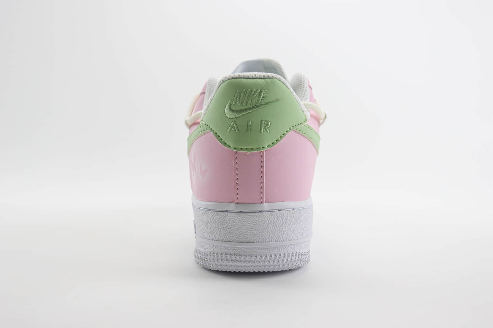 耐克Nike Air Force 1 Low纯原版本空军一号AF1白绿粉解构绑带板鞋 莆田耐克货源 货号：VV1998-013