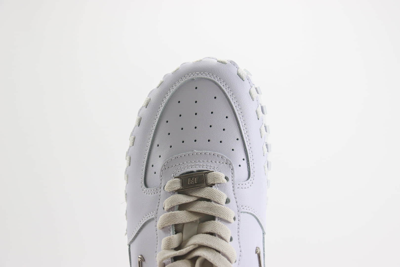耐克Jacquemus x Nike J Force 1 Low纯原版本白色秀款编织英伦单鞋 莆田耐克工厂 货号：DR0424-100