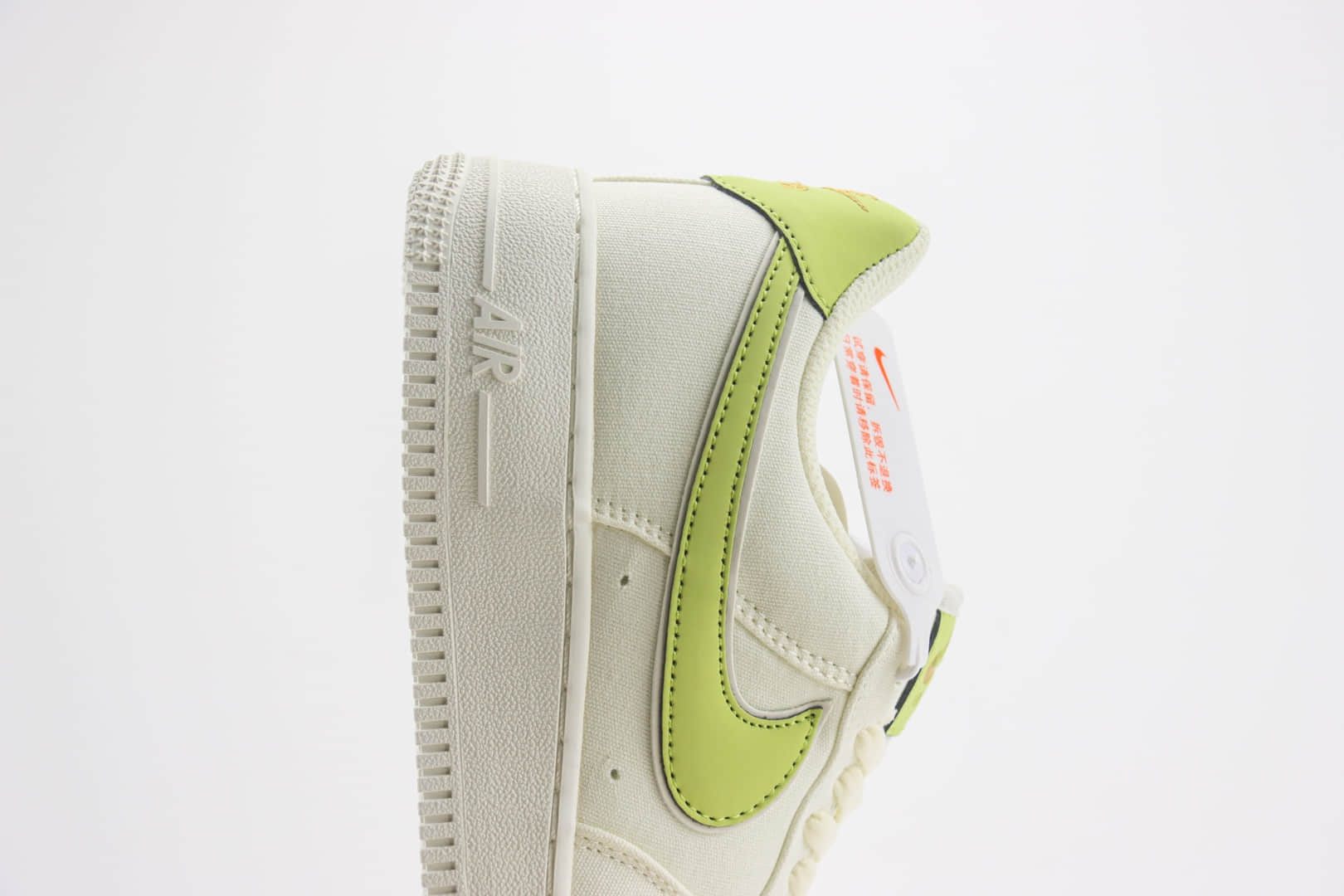 耐克Nike Air Force 1纯原版本空军一号AF1白绿帆布板鞋 莆田耐克货源 货号：MN5696-109