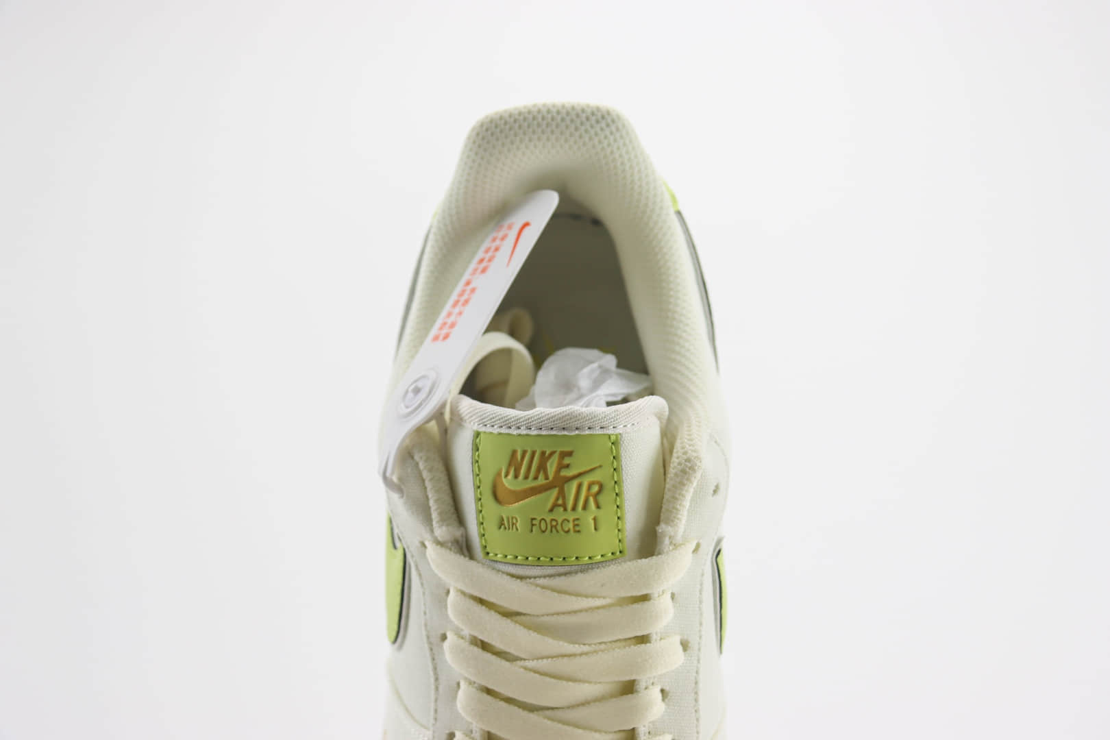 耐克Nike Air Force 1纯原版本空军一号AF1白绿帆布板鞋 莆田耐克货源 货号：MN5696-109