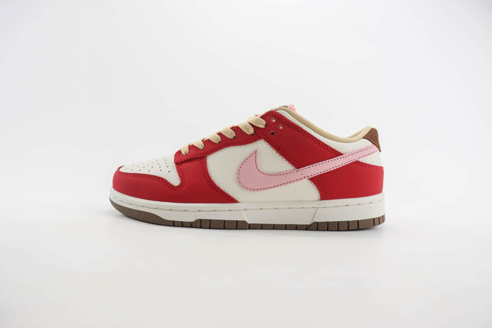 耐克Nike Dunk Low纯原版本低帮Dunk情人节白红粉板鞋 莆田复刻鞋工厂 货号：FB7910-600