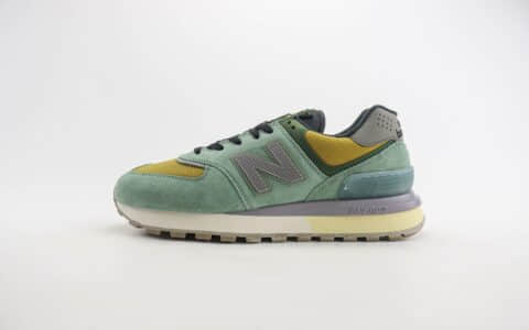 新百伦New Balance 574纯原版本绿黄色NB574复古运动鞋 莆田新百伦工厂 货号：U574LGTN