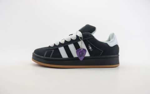 阿迪达斯Korn x adidas originals Campus 00S纯原版本三叶草联名Korn黑白面包鞋 莆田阿迪达斯货源 货号：IG0792