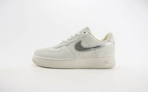 耐克Nike Air Force 1纯原版本空军一号AF1白灰银板鞋 莆田耐克代理 货号：AF2406-110