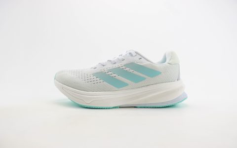 阿迪达斯Adidas Supernova Rise M白绿色休闲轻跑鞋 莆田阿迪达斯货源 货号：IG8361