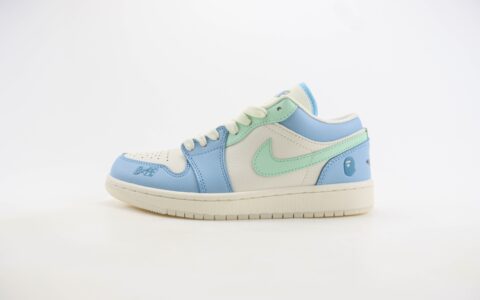 乔丹Air Jordan AJ1 Low X BAPE纯原版本猿人头联名款低帮AJ1板鞋 莆田AJ货源 货号：JJ8688-006