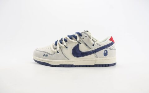 耐克Nike SB Dunk Low x bape纯原版本猿人头联名款DUNK绑带板鞋 莆田DUNK工厂 货号：SJ2068-298