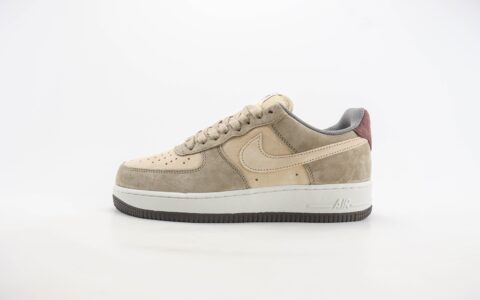 耐克Nike Air Force 1纯原版本空军一号AF1麂皮米棕低帮板鞋 莆田耐克代理 货号：LF8989-222