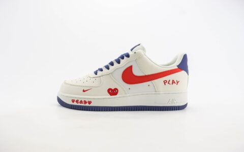 耐克Nike Air Force 1纯原版本空军一号川久保玲联名AF1白蓝红板鞋 莆田耐克货源 货号：KK1988-004