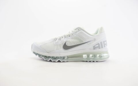 耐克Nike Air Max 2013纯原版本白灰色全掌气垫跑鞋 莆田耐克货源 货号：HF4884-100