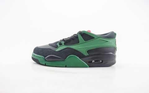 乔丹Air Jordan 4纯原版本AJ4黑绿色复古低帮篮球鞋 莆田AJ货源 货号：FQ7939-003