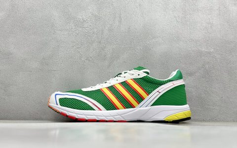 阿迪达斯adidas originals Neftenga纯原版本红黄绿马拉松网面超轻透气跑步鞋 莆田阿迪达斯货源 货号：JI0494
